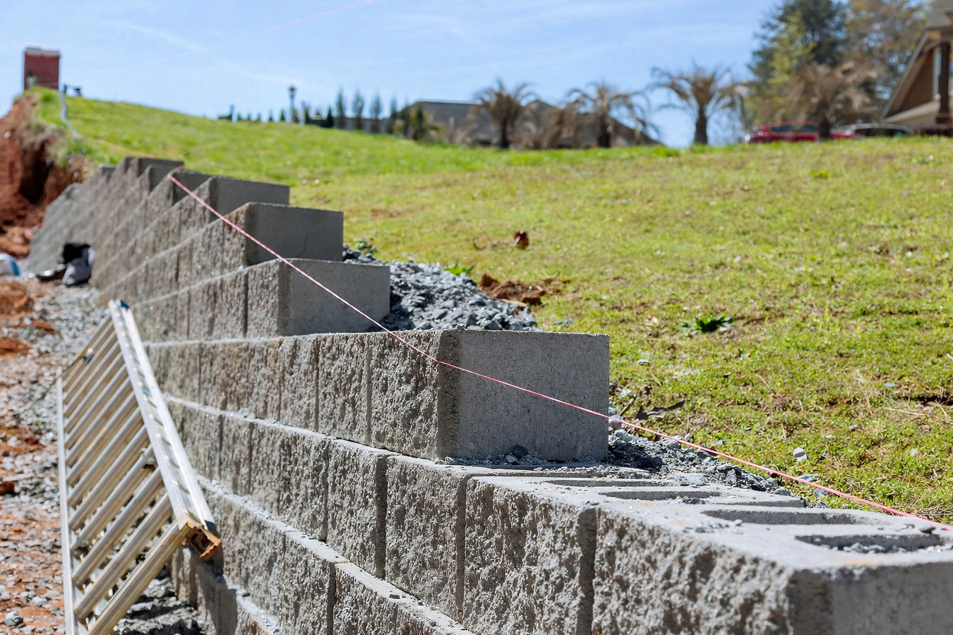Retaining wall construction